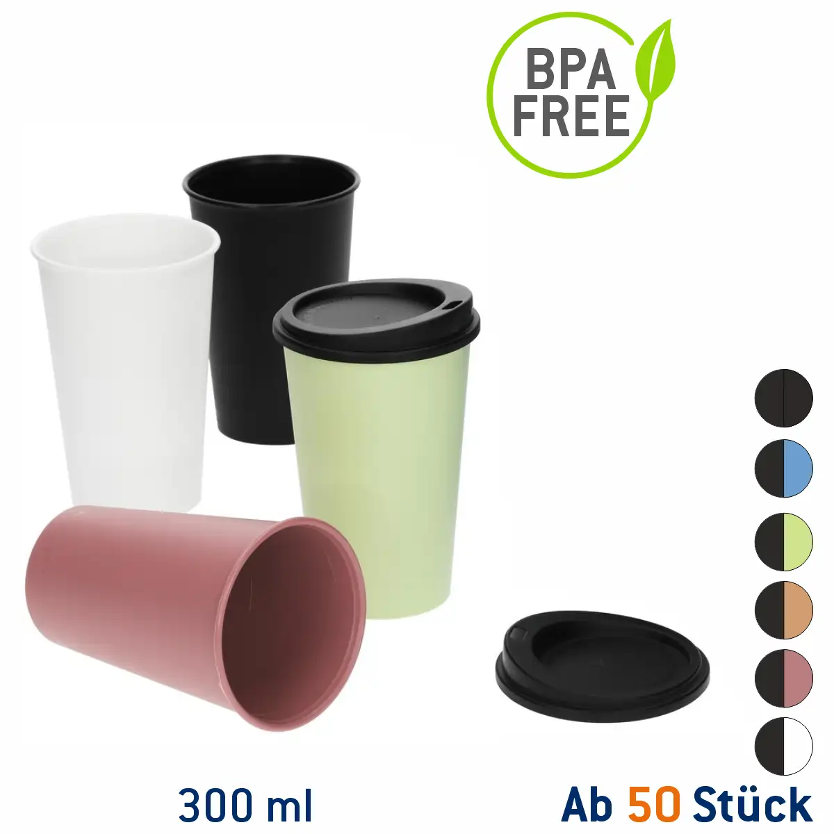 Coffee to go-Becher Loop Farbe: Braun Druck: ohne Druck